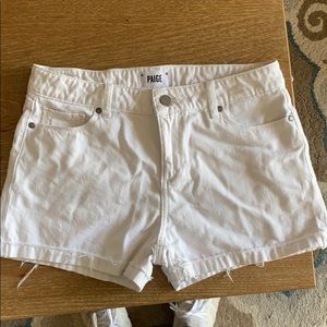 White Paige Jean Shorts